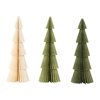 Hello Honey® 12" Green & Cream Paper Honeycomb Tree Set