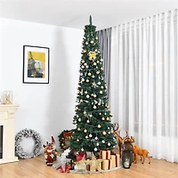 Costway 9ft. Green Pencil Artificial Christmas Tree