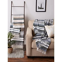 DII® Black Farmhouse Woven Throw