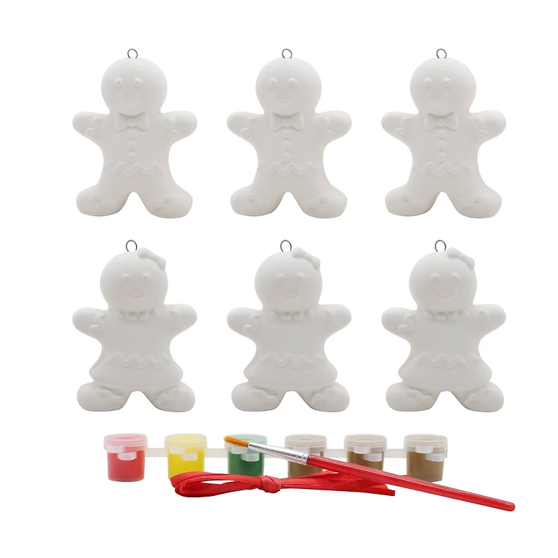 Gingerbread 3D Ceramic Ornament Kit by Creatology™