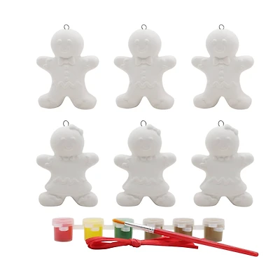 Gingerbread 3D Ceramic Ornament Kit by Creatology™