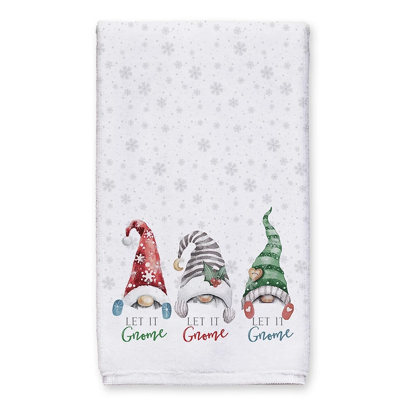 Let it Gnome Blue Snowflakes Tea Towels - Set of 2