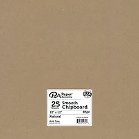 PA Paper™ Accents Natural 12" x 12" 85pt. Heavy Chipboard, 25 Sheets