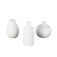 White Ceramic Minimal Ceramic Vase Set
