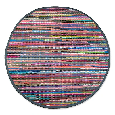 DII® Multicolor Round Rag Rug, 3ft