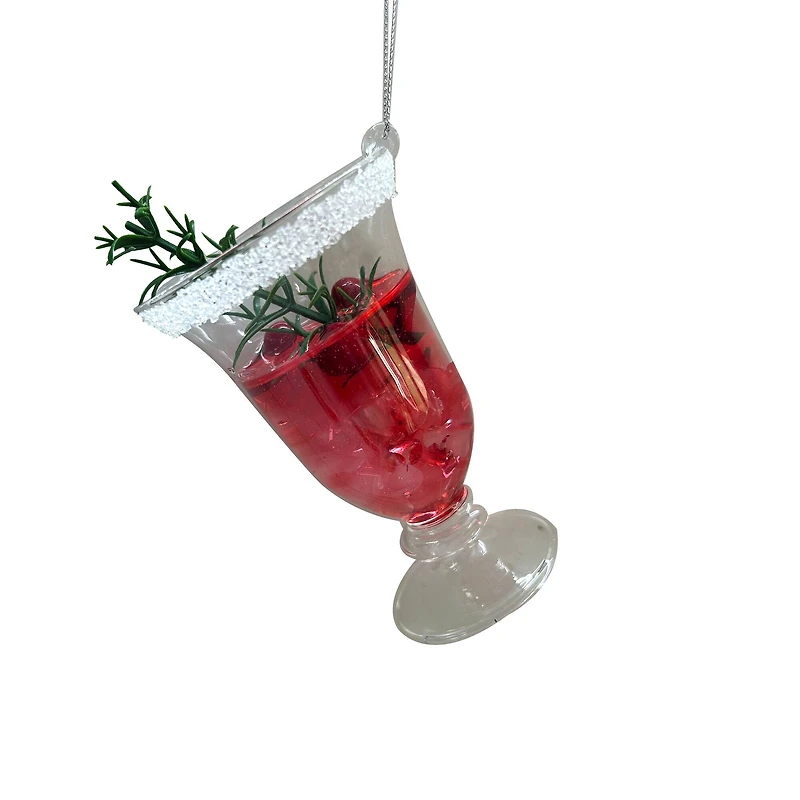 4" Red Cranberry Cocktail Glass Ornament by Ashland®