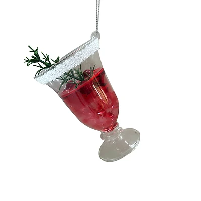 4" Red Cranberry Cocktail Glass Ornament by Ashland®