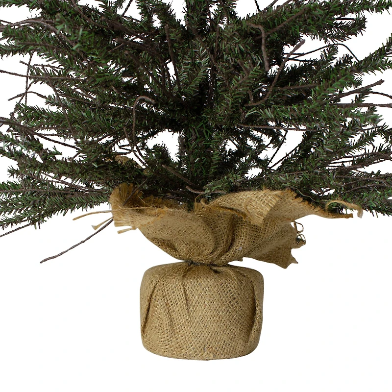 3ft. Unlit Warsaw Two-Tone Twig Artificial Christmas Tree in Burlap Base