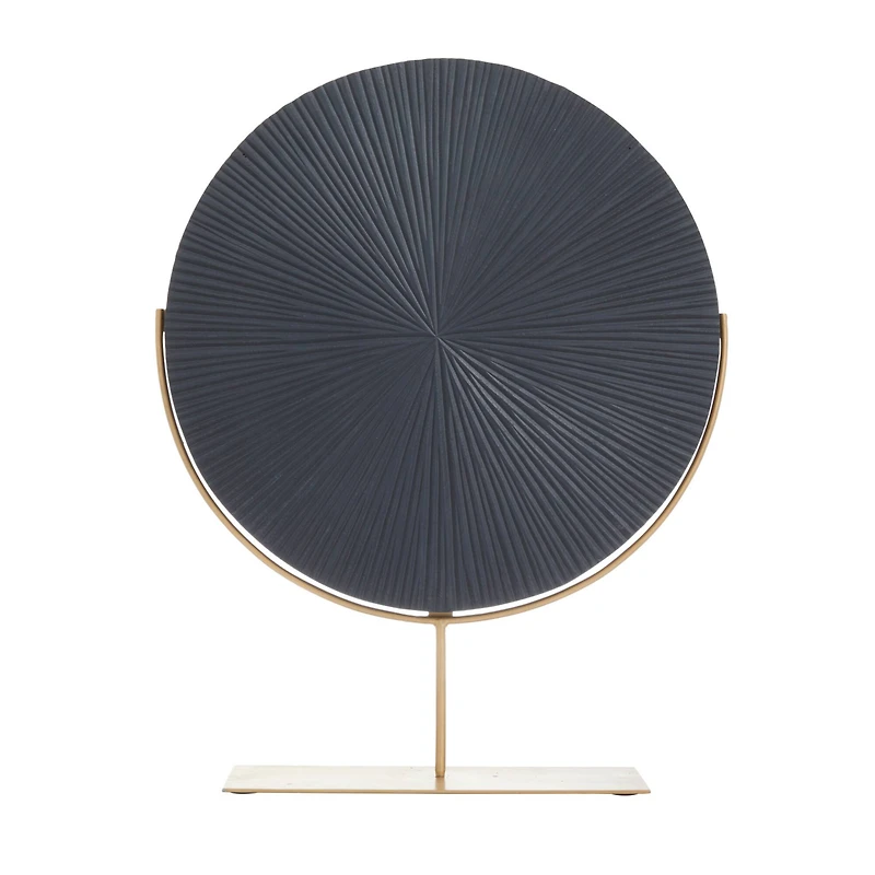 CosmoLiving by Cosmopolitan Black Iron Contemporary Sculpture, 23" x 18" x 4"