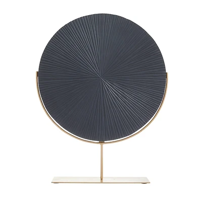 CosmoLiving by Cosmopolitan Black Iron Contemporary Sculpture, 23" x 18" x 4"