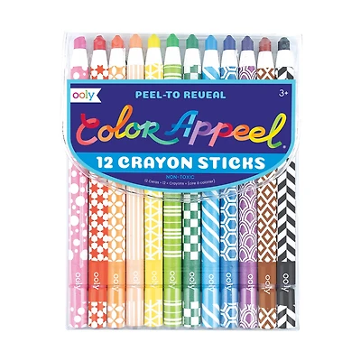 OOLY Color Appeel® Peel to Reveal Crayon Sticks, 12ct.