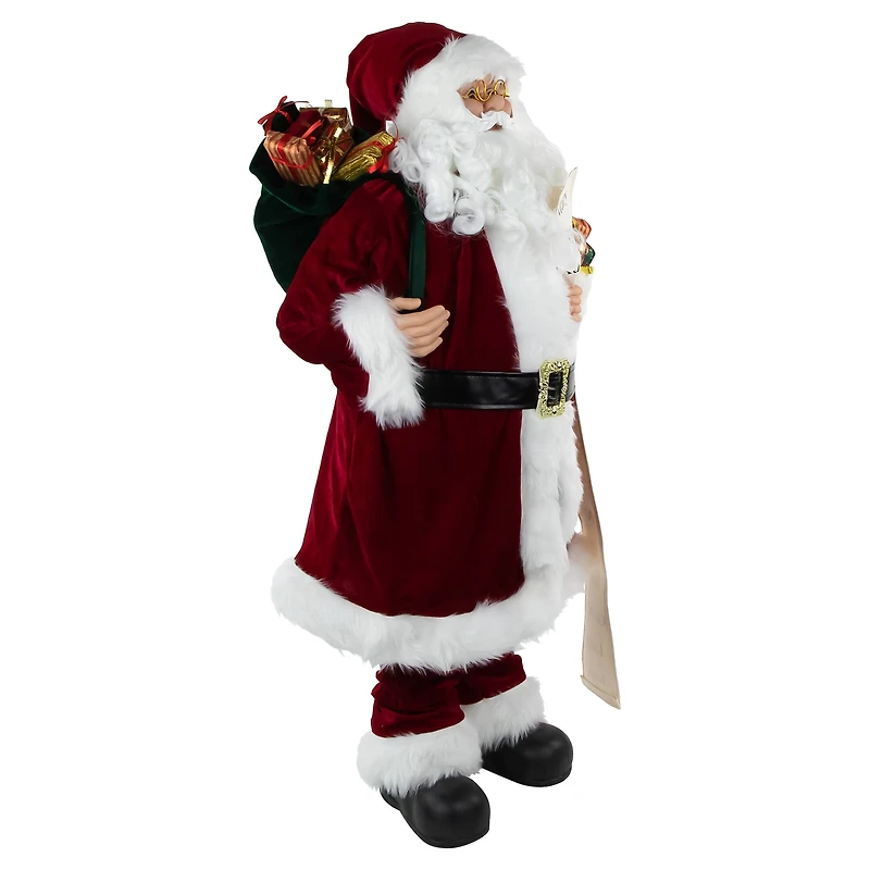 36" Santa Claus with Naughty or Nice List Christmas Figure