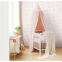 RoomMates Pink & White Floral Sketch Peel & Stick Wallpaper