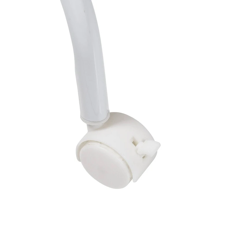 Honey Can Do White/Natural Single Bounce Back Hamper with Wheels and Lid