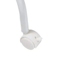 Honey Can Do White/Natural Single Bounce Back Hamper with Wheels and Lid