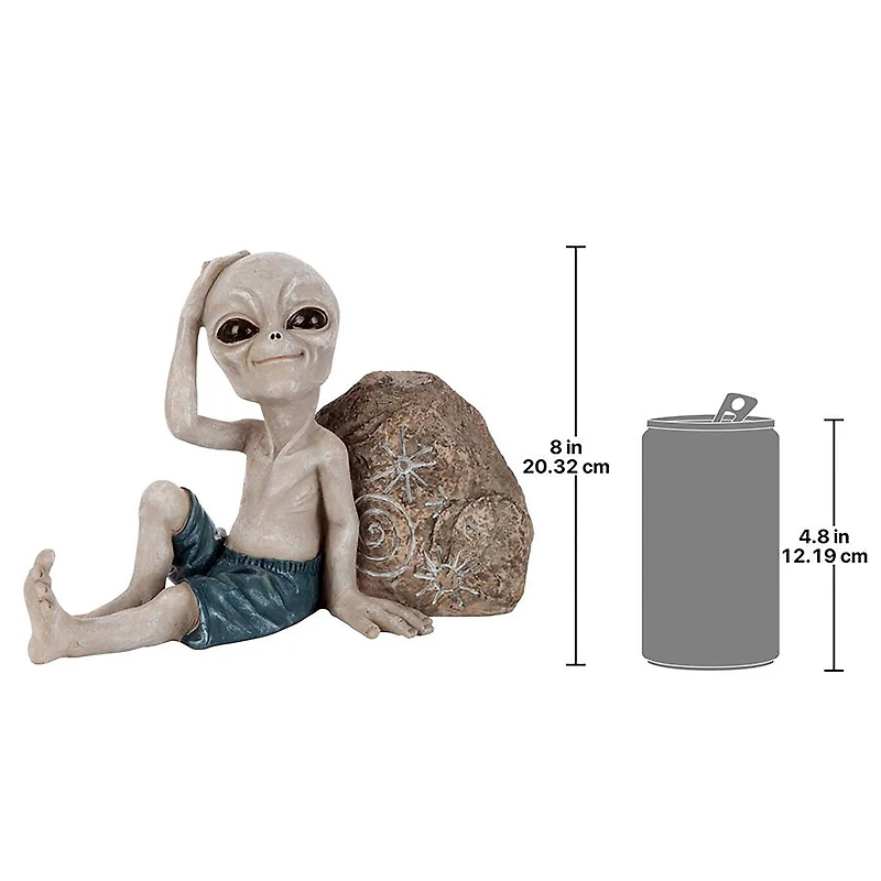 Design Toscano 11" Surfer Dude Out of this World Alien Statue