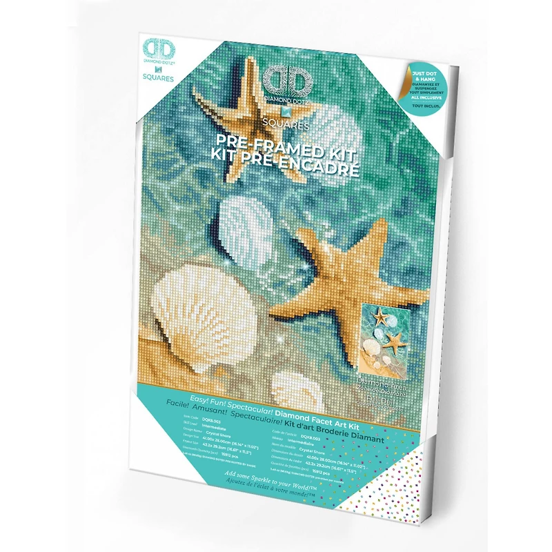 Diamond Dotz® Intermediate Crystal Shore Pre-Framed Diamond Painting Kit