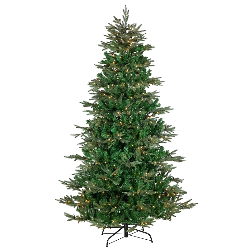 6.5ft. Pre-Lit Hudson Fir Full Artificial Christmas Tree, Warm White LED Lights