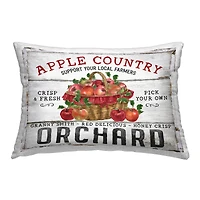 Stupell Industries Rustic Apple Orchard Outdoor Printed Pillow
