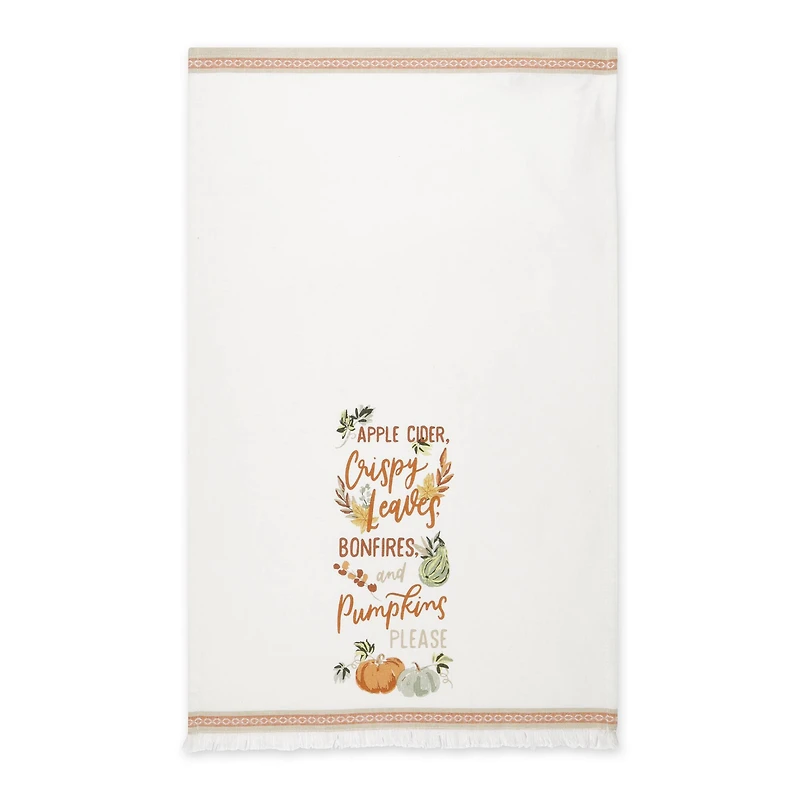 DII® Autumn Pumpkins Printed Dishtowel Set