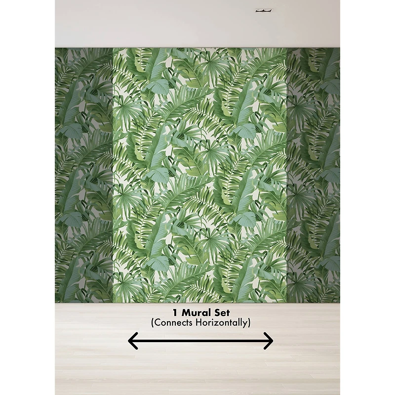 Katie Hunt Green Tropical Palm Leaf Wall Mural
