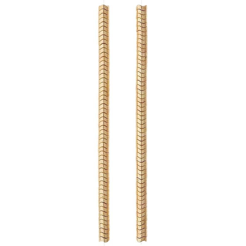 Gold Hematite Wave Beads by Bead Landing®, 6mm