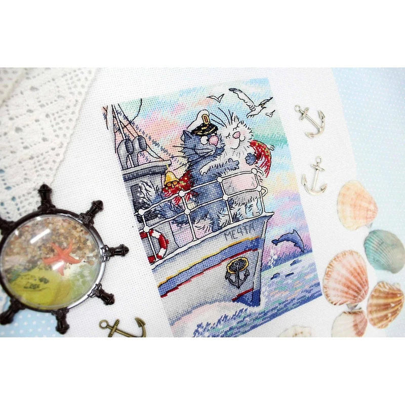 MP Studia Sea Of Love Cross Stitch Kit