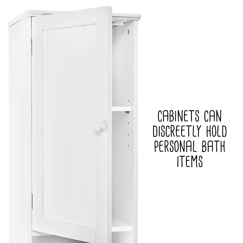 Honey Can Do White Bathroom Storage Cabinet