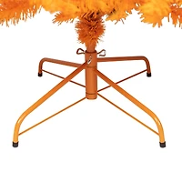 7ft. Pre-Lit Medium Orange Pine Artificial Christmas Tree, Clear Lights