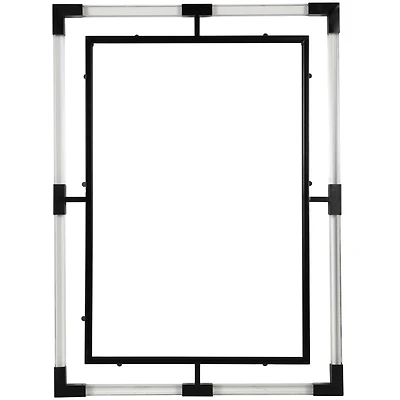 38" Metal Double Framed Wall Mirror