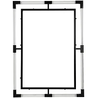 38" Metal Double Framed Wall Mirror