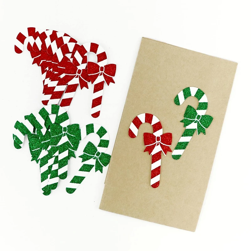 Glitter Candy Cane Die-Cut Stickers by Recollections™