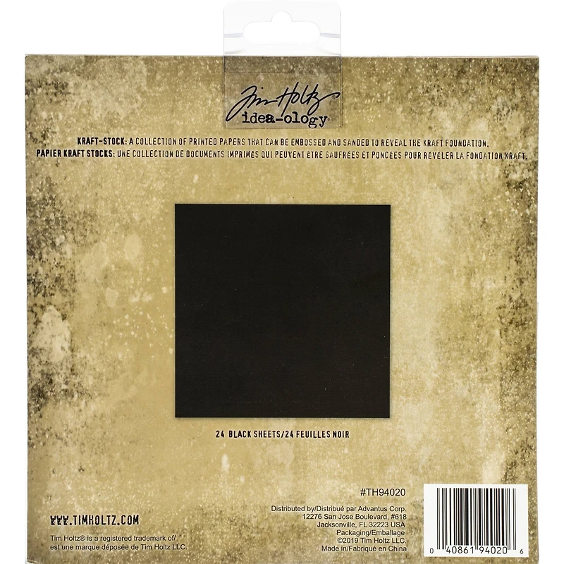 Idea-Ology Blackout Kraft Stock Cardstock Pad, 8" x 8"