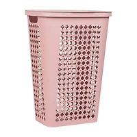 Mind Reader 50L Tapered Laundry Hamper with Swiss Cross Cut-Outs