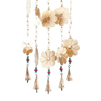 Gold Metal Eclectic Windchime, 11" x 1" x 32"