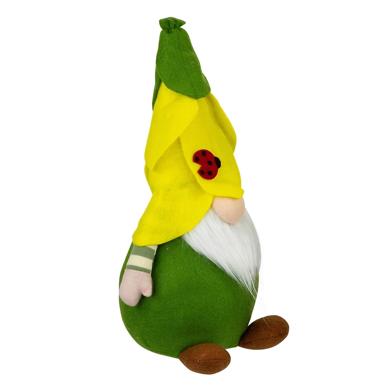 11" Yellow Ladybug Gnome Spring Figure