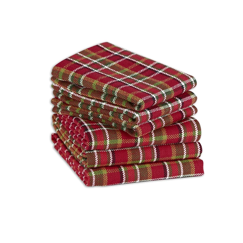 DII® Tartan Plaid Heavyweight Dishtowel & Dishcloth Set