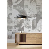Katie Hunt Dove Gray Brushstrokes Wall Mural