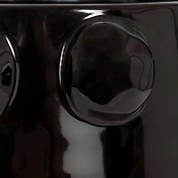 Hello Honey® 10.5" Black Raised Dots Terra Cotta Planter