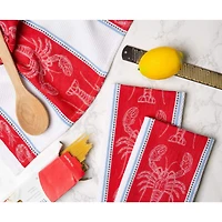 DII® Lobster Jacquard Dishtowel, 3ct.