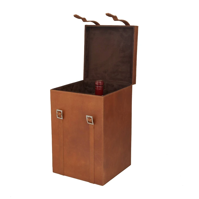 Tan Modern Wine Holder, 9" x 10" x 16"