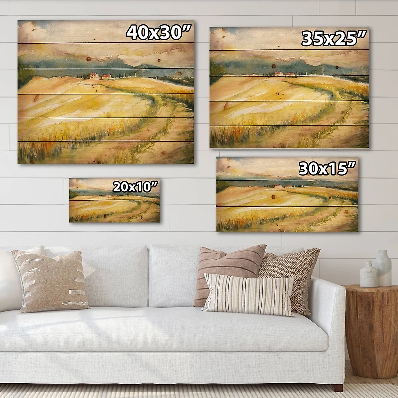 Designart - Golden Fields of Tuscany Italy