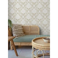 RoomMates Taupe Damask Peel & Stick Wallpaper