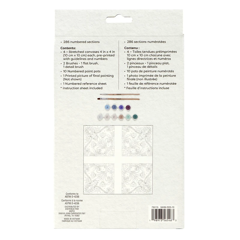 Coastal Tile Paint-by-Number Gallery Mini Kit by Artist's Loft®