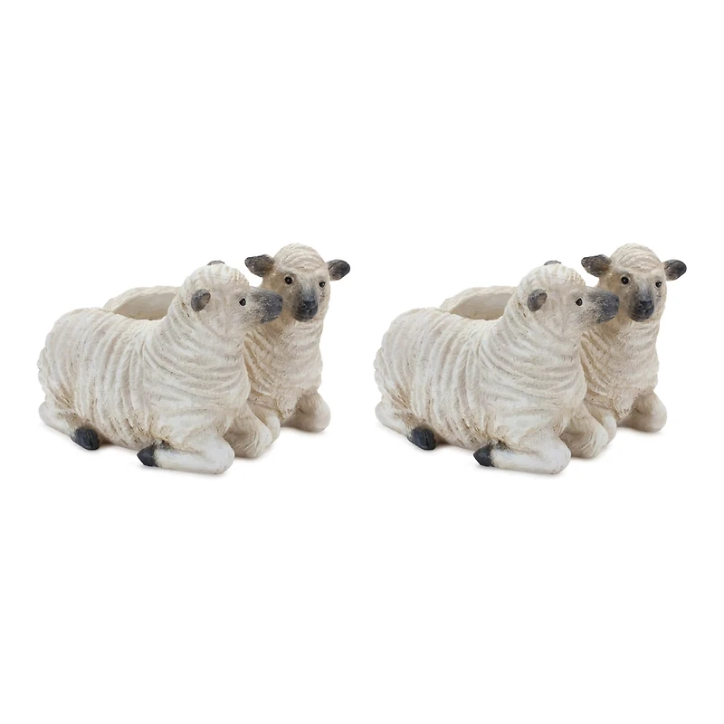 7.25" Sheep Couple Planters, 2ct.