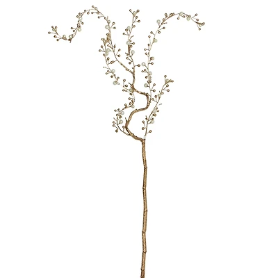 Pearl & Gold Willow Artificial Branch Spray