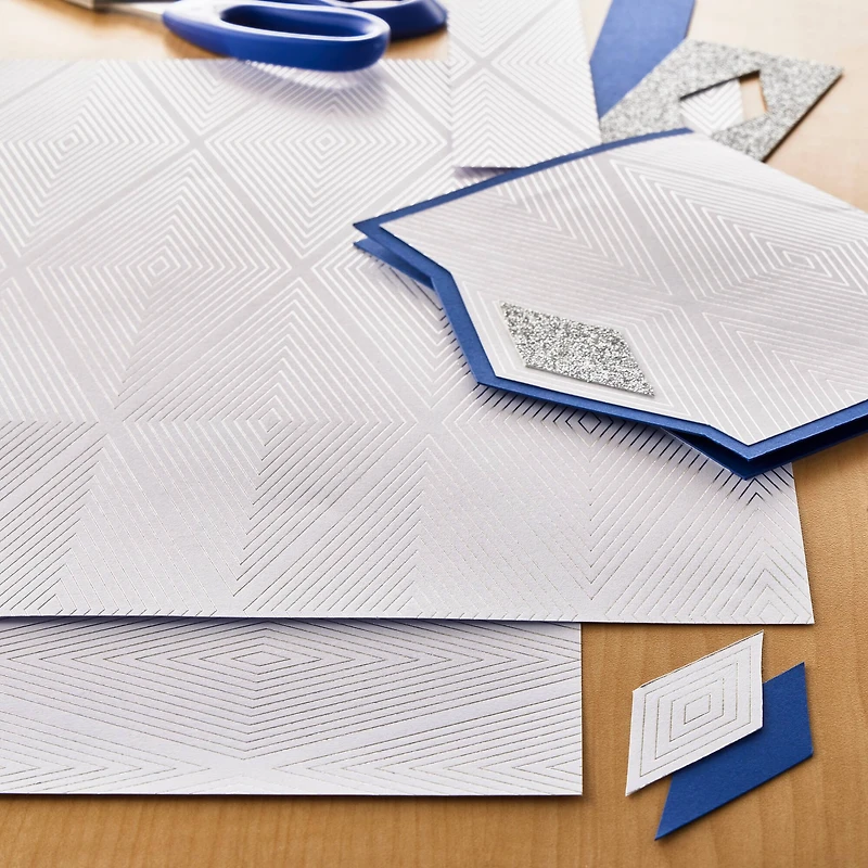 Foil Gray Pattern Paper by Recollections™, 12" x 12"