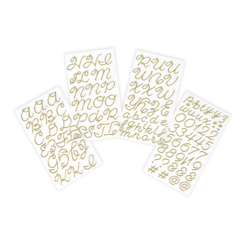 Gold Puffy Hand Letter Stickers by Recollections™