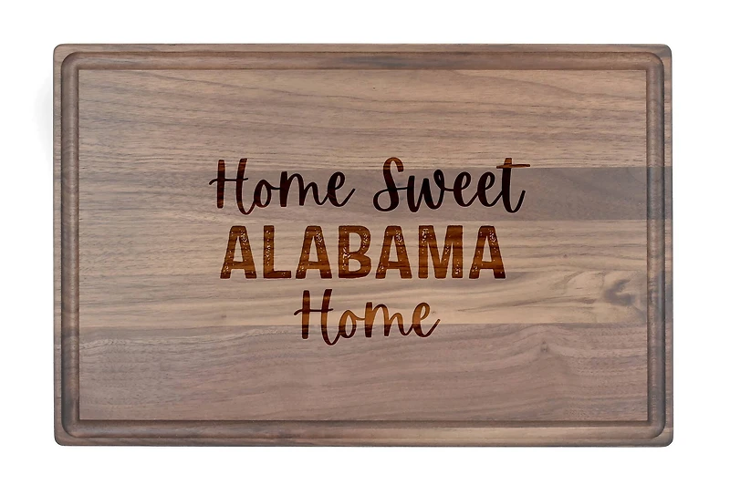 Home Sweet State Home 17" x 11" Walnut Cutting Board