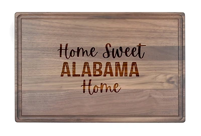 Home Sweet State Home 17" x 11" Walnut Cutting Board